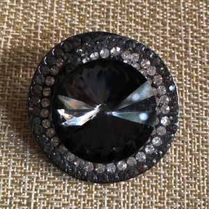 Stunning Rhinestone & Faux Quartz Brooch